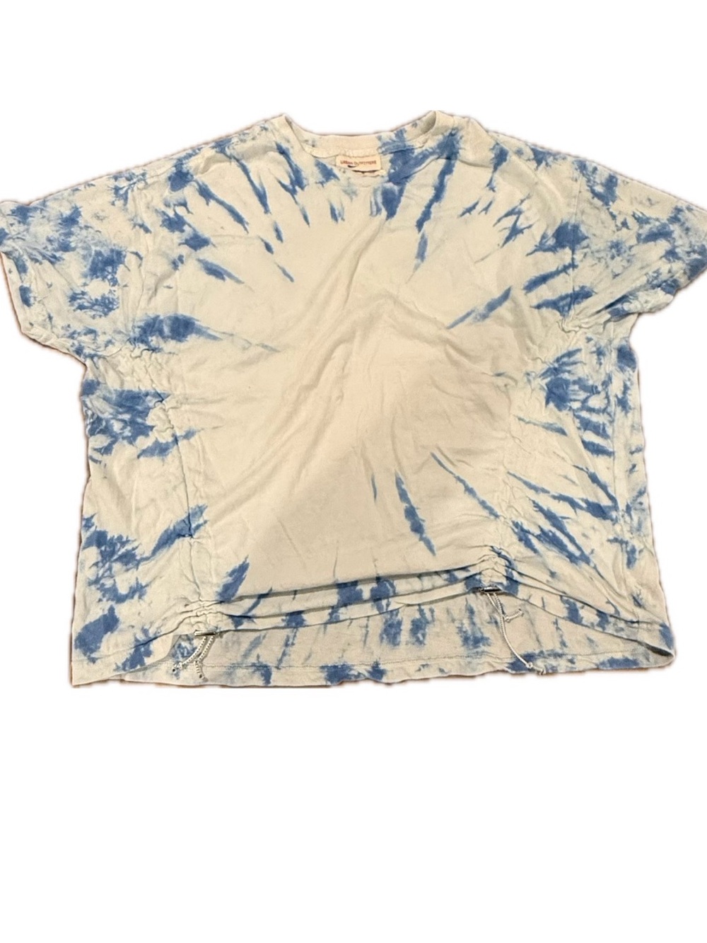 Urban Outfitters Blue and White Tie-Dye Tee